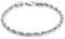 5mm Twisted Rope Bracelet Hip Hop Jewelry 316L Stainless Steel For Men and Women's Thick Rope Chain Bracelet for Men and women (silver)