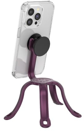 PopSockets: PopMount 2 Flex - Support et Trépied Non-Adhesif Flexible Silicone pour Smartphones et Tablettes - Red Wine