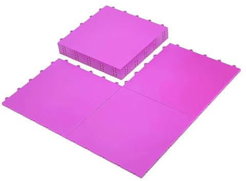 InOut Flooring 8 Purple Tiles - High Durability Colored Flooring Tiles - Interlocking Versatile Training Surface - Roller Skate Indoor&Outdoor, Dance Floor Tiles, Basketball Tiles, Multi Sports
