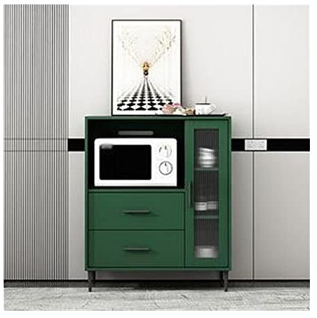 XXAezr Sideboard Küche Sideboard, Esszimmerschrank, Glas, Wohnzimmer, Wand, modern, einfach, klein, for Familie, Mikrowelle, Teeschrank, Küchenschrank Sideboard(Color:D-80x40x97.2cm)