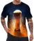 Summer Tops Girls Männer Mode Frühling Sommer Casual Kurzarm O Hals Gedruckt T Shirts Top Bluse Alles Sommer Tops (Navy, XXL)