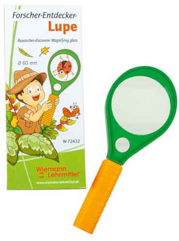 Lupe, Ø 60 mm, 2- und 8-fache Vergrößerung, Forscher- und Entdecker-Lupe I Wiemann Lehrmittel