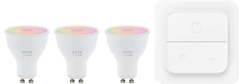EGLO connect.z Smart-Home LED Leuchtmittel, Set aus 3 GU10 Glühbirnen mit Lichtschalter, ZigBee, App und Sprachsteuerung Alexa, dimmbar, warmweiß-kaltweiß, RGB, 345 Lumen, 4,9 Watt