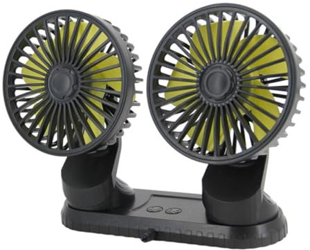 PLAFOPE Ventilador Usb Doble Cabeza Velocidades Para Coche Oficina y Hogar Ventilador De Enfriamiento Para Vehículos Fácil De Instalar y Usar