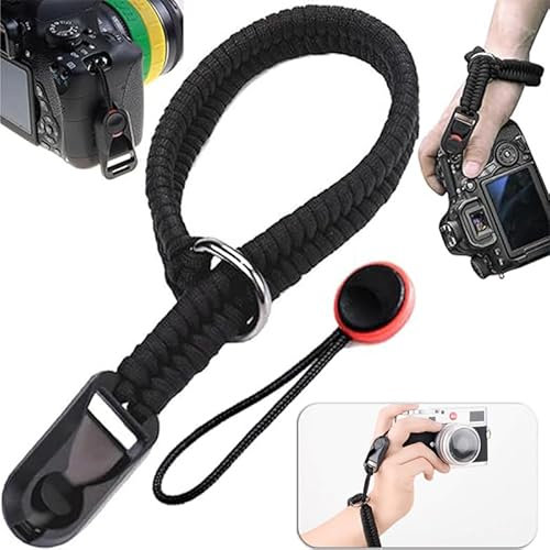 RICKMASK Kamera Handschlaufe mit Schnellverschluss für verschiedene Handgelenke,Verstellbarer Kameragurt Ultraleichtes Gewicht Paracord Kamera Band Handgelenkschlaufe.