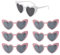 Exsbtay 7 Stück Herz Sonnenbrille, Bride Partybrille Herz Sonnenbrille, Herz Sonnenbrille für Damen, Junggesellinnenabschied Sonnenbrille Retro, Hochzeitsaccessoires, Bridesmaid Gift
