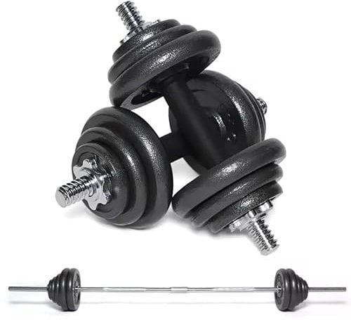 Strongway® 30KG 40KG 50KG SETS Adjustable Dumbbells Barbell Weights Set - for Home Gym Fitness Cast Iron Free Weights Bar Strength Training Equipment Weight Lifting (50KG)