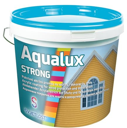 Chromos Svjetlost AQUALUX Strong – Water-Based Wood Coating for Interior & Exterior Use, UV-Resistant, Quick-Dry, Transparent Finish, Eco-Friendly Wood Protection – 0.75L