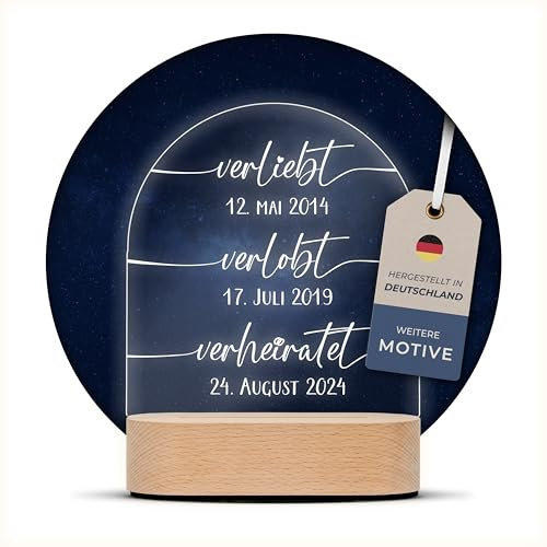 Amari ® Personalisierte Nachtlampe Bogen mit Foto, Individuelle Nachttischlampe, Niedliches Nachtlicht für Erwachsene & Kinder, Personalisierte Geschenke (Text, Bogen)