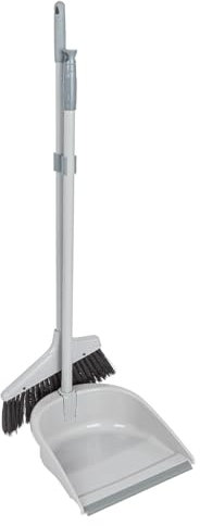 Ashley Long Handle Dustpan & Brush Set - Grey