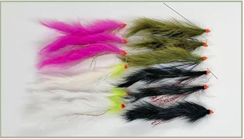 12 Hothead Snake Zonkers, Trout Flies, Mixed colours Rear hooks Fly Fishing, size 10