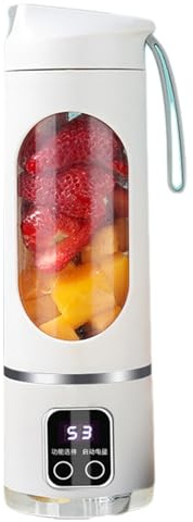rongweiwang Tragbarer Mixer, 450 ml, für frische Säfte, Weißjederzeit und überall, Protein Shakes, tragbarer ABS Material für frische Säfte, A
