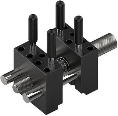 Fonowx Mini Tornillo de Banco con 4 Varillas de Metal, pequeño Tornillo de Banco de Mesa Ajustable para joyería y Manualidades.