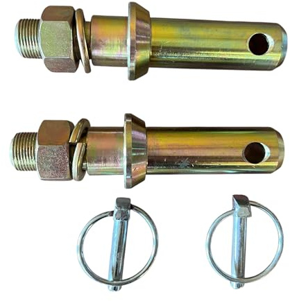 2x Unterlenkerbolzen Ø 28 Unterlenker Bolzen Gerätebolzen Kat. 2 Ø 28 mm Traktor inkl. Klappstecker