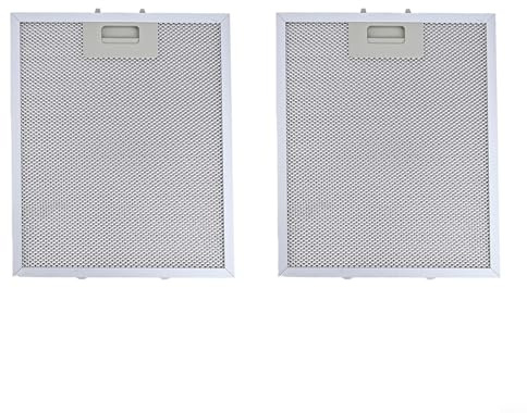2 Confezione di Filtri Antigrasso in Maglia di Alluminio per Cappe RANGEMASTER 300 X 250 Mm, Lavabili, Filtro per Cappa da Cucina in Metallo Argentato a 5 Strati