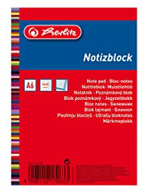 16 Herlitz Notizblöcke / DIN A6 / kariert