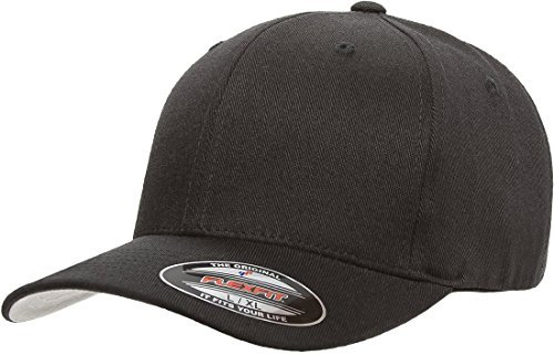 Yupoong Herren Flexfit Mütze aus Wollmischung Hut, Schwarz, L/XL