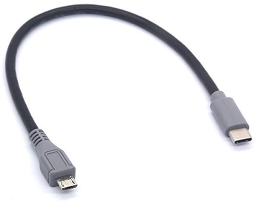 Openii Câble court USB C vers micro USB C, Type mâle C vers micro USB mâle B, Cordon d'extension pour MacBook, Dell XPS 13 15, Chromebook Pixel, appareils Lenovo avec port USB-C