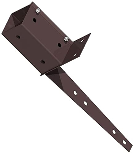 Fencemate Swift Clamp Wall Mount Post Support - 75mm x 75mm - Epoxy Brown