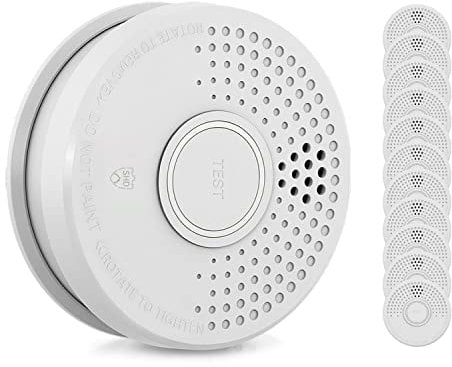 SHD Rauchmelder Set wechselbare Batterien (12x) - DIN EN14604 Geprüft & BSI-Zertifiziert, Brandmelder mit Stummschaltung & Selbsttest Funktion, Rauchmelder Magnethalter geeignet, Feuermelder