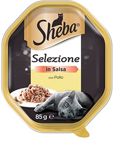Sheba Auswahl in Sauce mit leckerem Huhn 85 g - Katzenfutter - 22 Packungen