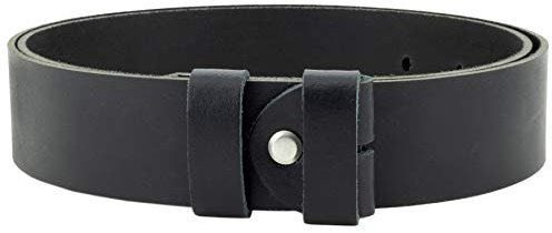 Vascavi ® Wechselgürtel aus Rindsleder, Ledergürtel, 4 cm breit und ca. 0,33 cm stark, Made in Germany, #4-OS2 (120 cm Gesamtlänge 135 cm, Schwarz)
