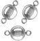 My-Bead 3 Stück Magnetverschlüsse 8mm Rohling 925 Sterling Silber nickelfrei Ösen 1.5mm Schmuckherstellung DIY