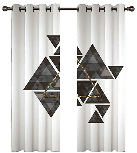 AMDXD Tenda Poliestere Oscurante, Tende per Finestra Oscuranti Cucitura Triangolare Bianco Tende A Finestra da Cucina Dimensione 214x183CM
