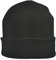 Breiter Strickmütze XXL für größere Köpfe, Wintermütze, Beanie aus Merinowolle, Schwarz, XXL