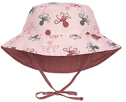 LÄSSIG Baby Kinder Sonnenhut Strandhut Sommerhut Sonnenschutz Kinderhut Babymütze wendbar atmungsaktiv UV-Schutz 80/Sun Protection Bucket Hat, Octopus, 7-18 Monate