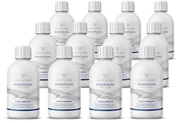 12x 250ml DENTACARE antibakterielle Mundspülung mit 3-fach Wirkung by PROF. DR. JUNG, reduziert langanhaltend Mundgeruch, reduziert effektiv Plaque-Bildung, effektiver Parodontitis- und Kariesschutz.