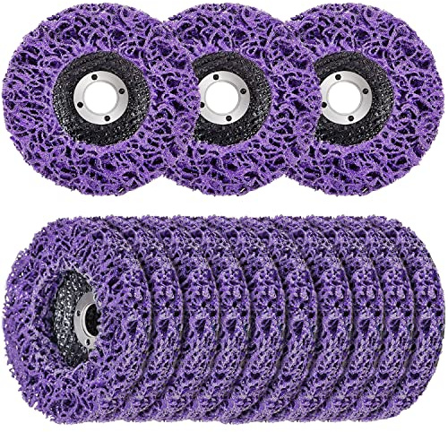 10 Pack Strip Discs Rust Remover Wheel Stripping Wheel for Angle Grinder Paint Strip Wheel Quick Abrasive Discs Rust, Oxidation, Paint Remover (4-1/2'' x 7/8'')