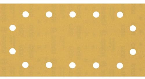 Bosch EXPERT C470 Schleifblatt, 115x230mm, K320, 14 Löcher, 10-tlg. | für Farbe auf Holz, Hartholz, Ø 115x230 mm, Körnung 320, Professional Zubehör Schwingschleifer
