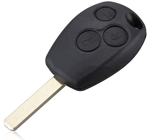 Kelay R-enault Clio Key Case Cover Replacement 3 Button For R-enault Clio Twingo Scenic Modus Kangoo Dacia Laguna Megane Logan Espace Remote Control Key Fob - Uncut Blade