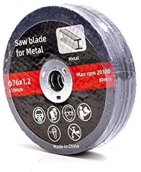 Demiawaking Dischi da Taglio per Metalli 76 mm Dischi per Smerigliatrice per Levigatura Rettifica Tagliare Accessori per Smerigliatrici Angolari Elettriche (10)