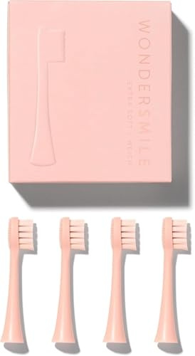 Wondersmile Ersatzköpfe Schallzahnbürste (Weich, Atomic Rose, 4er-Pack) | Bürstenköpfe für die elektrische Zahnbürste