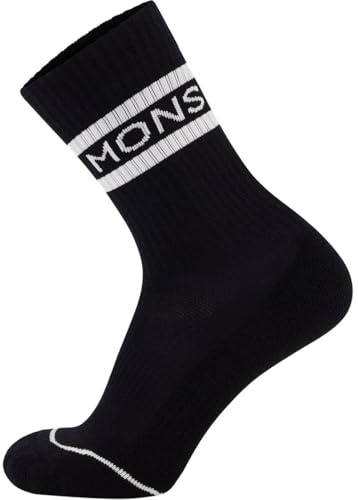 Mons Royale Signature Crew Sock Schwarz - Merino Vielseitige atmungsaktive Merino Multisport Socken, Größe M - Farbe Bla