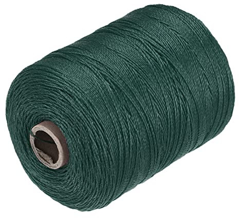 sourcing map Twisted Mason Line Nylon Twine String Cord Dark Green 600M/656 Yard 1MM Dia for Netting, Landscaping, Home Improvement, DIY Projects, Crafting, Masonry, Gardening
