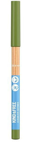 Rimmel London Kind & Free Clean Matita occhi, Texture Cremosa, Colore ricco, Formula vegana - 004 - Soft Orchard, 1.1g
