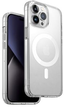 Uniq Hybrid iPhone 14 Pro Max Magclick Charging Lifepro Xtreme AF Dovefrost Clear Case