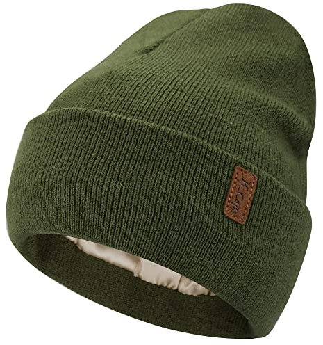 Donna Invernale Raso Foderato Berretto Cappello Termici Maglia Cappelli Berretti con Fodera in Seta per Moto Bici Sci