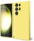 Oakxco for Samsung Galaxy S23 Ultra Phone Case Liquid Silicone Grip, Cute Thin Slim Soft Rubber TPU Smooth Gel Cover for Women Girl Aesthetic Design, Matte Solid Protective & Shockproof Bumper, Yellow