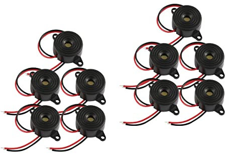 Housoutil 10 STK Aktiver Summer Elektronischer Summer 2-adrige Leitungen Elektrisch Summer Für Schaltung Elektronischer Piepton Piezo-Alarm Piezo-Summer Atomon Alarmton Wecker Abs