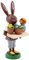 Thomas Preißler | Osterhasenfigur Osterhase Osterhäsin Hase | Höhe 10 cm | erzgebirgische Volkskunst | Osterfigur Osterdeko aus Holz | Hase Blumenhändler