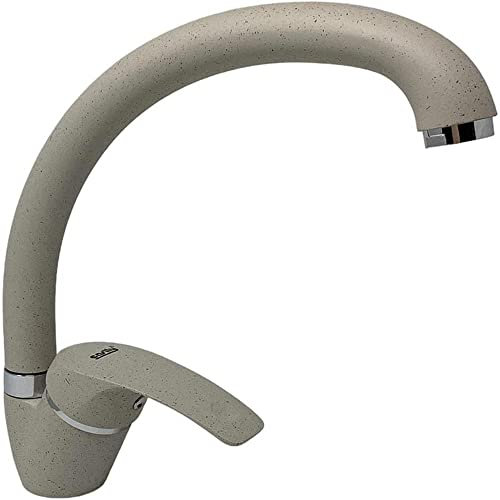 Vetrineinrete® Rubinetto per lavello da cucina a canna alta miscelatore monocomando per lavandino avena