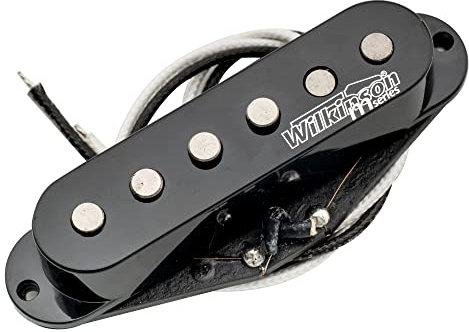 Wilkinson Vintage 60's Staggered Alnico 5 ST Single Coil Tonabnehmer Hals Pickup für Strat Style E-Gitarre, Schwarz