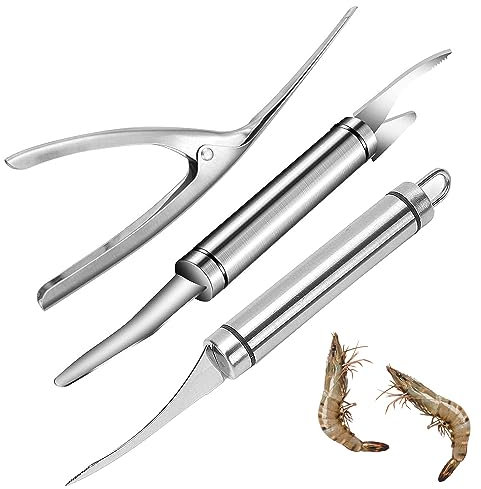 LATRAT 3 Pezzi 5 In 1 Multifunctional Shrimp Line Fish Maw Knife, Pelapatate Multiuso, Shrimp Line Knife, per Pulire Il Taglio dell'intestino dei gamberi