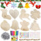 Holzanhänger Zum Bemalen Weihnachten, 224 Stück Holz Basteln Kinder, Bastelset, Tannenbaumschmuck Holzfiguren, Baumschmuck Weihnachtsanhänger