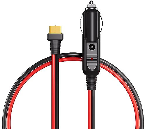 AFERIY 12/24V Zigarettenanzünder zu XT60 Kabel Autoladegerät Stecker für Autos/LKWs zu Solar Generator