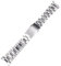 AMSOH 22 mm massives Edelstahl-Uhrenarmband für Tag Heuer Aquaracer silberfarbenes Herren-Armband Faltschließe